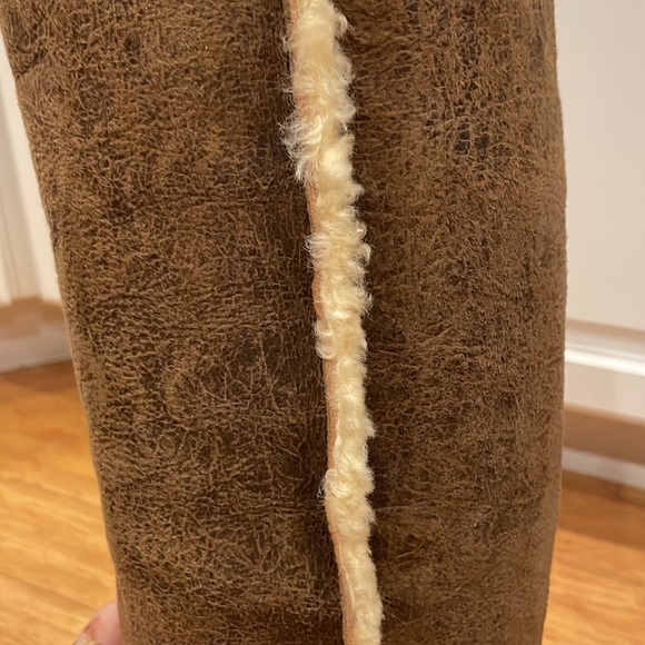 Micheal Kors Brown Leather Shearling Heeled Boots size 8.5 - Picture 9 of 16